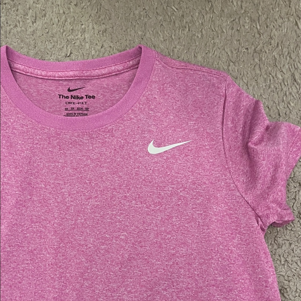 Nike Kids Pink Heather Short Sleeve Tee